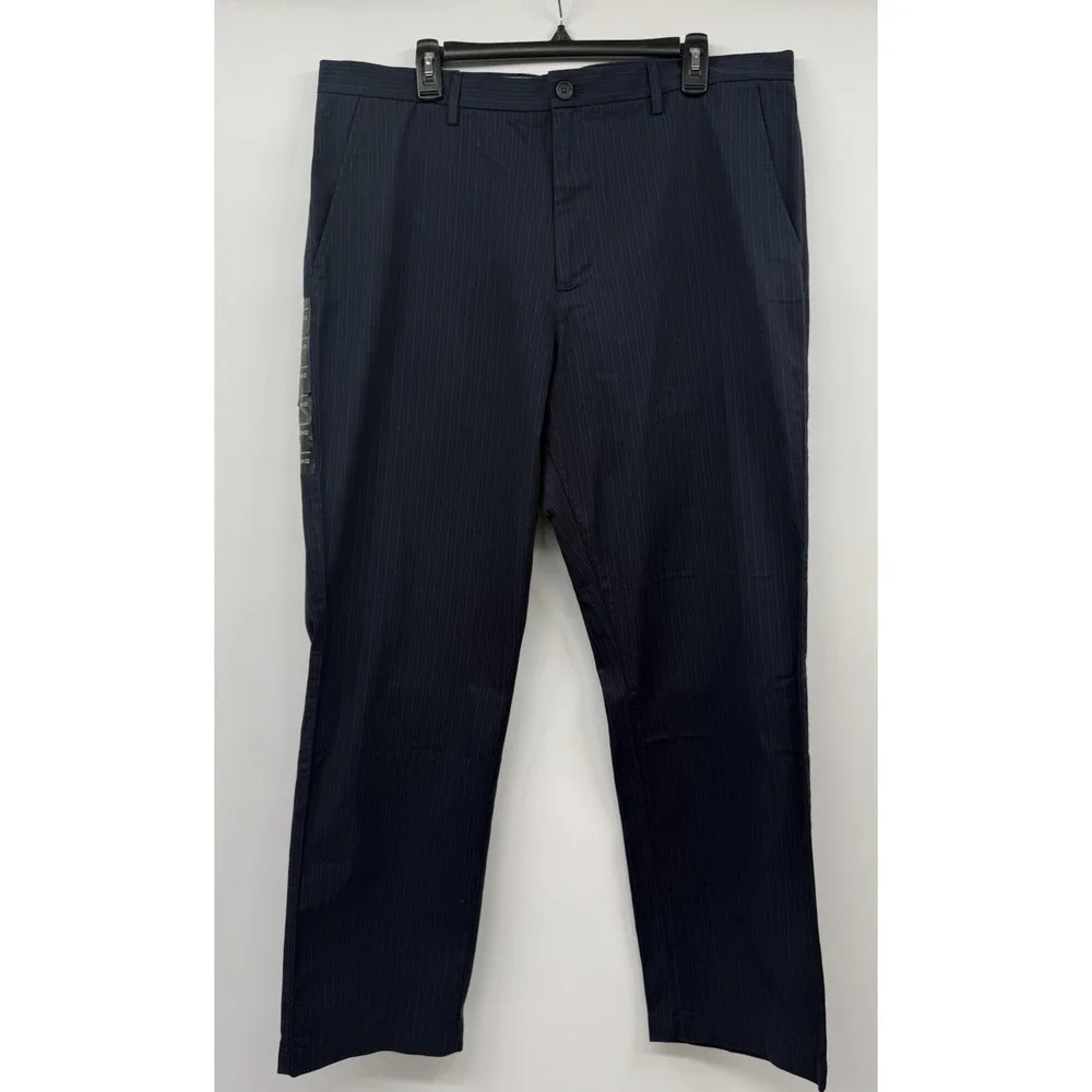 Banana Republic 38x32 Navy Blue Pinstripe Slim Fit Kentfield Pant Trouser NWT